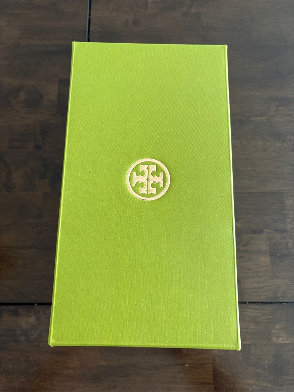 Tory Burch Lime Green Decorative Box with Gold Logo